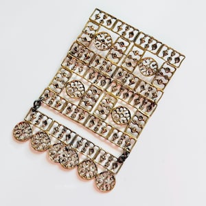A huge Bronze Pendant connected with three parts by Kalevala Koru Made in Finland, 1970s