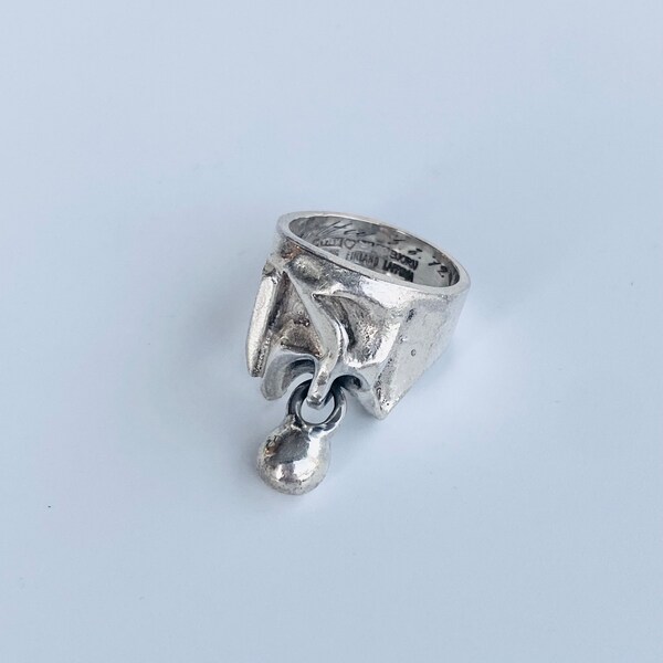 Modernist / silver ring designed by Björn Weckström named Aires . Made in Finland, 1972