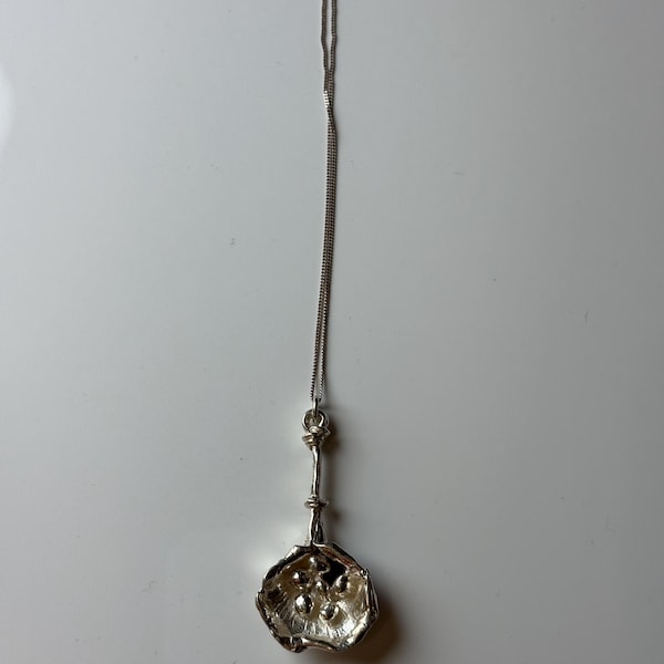 Original piece from 1977/Modernist /a wonderful handmade pendant designed by Kalevala Koru designer Holger Lindström , Made in Finland