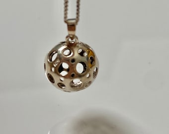 Modernist Finnish sterling silver pendant named “Lady bird” designed by Liisa Vitali for Nils Westerback, made in Finland