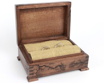 Custom Wedding Ring Box, Wooden Ring Box, Unique Ring Box, Ring Bearer Box, Engraved Wood Box, Custom Names Ring Box, Personalized Ring Box