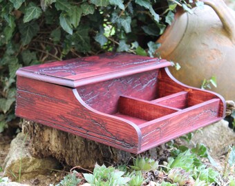 Wooden Box Organizer for Men, Desk Organizer, Men's Gift, Valentine's Day Gift, Dad's Gift, Anniversary Gift, Personalized Gift