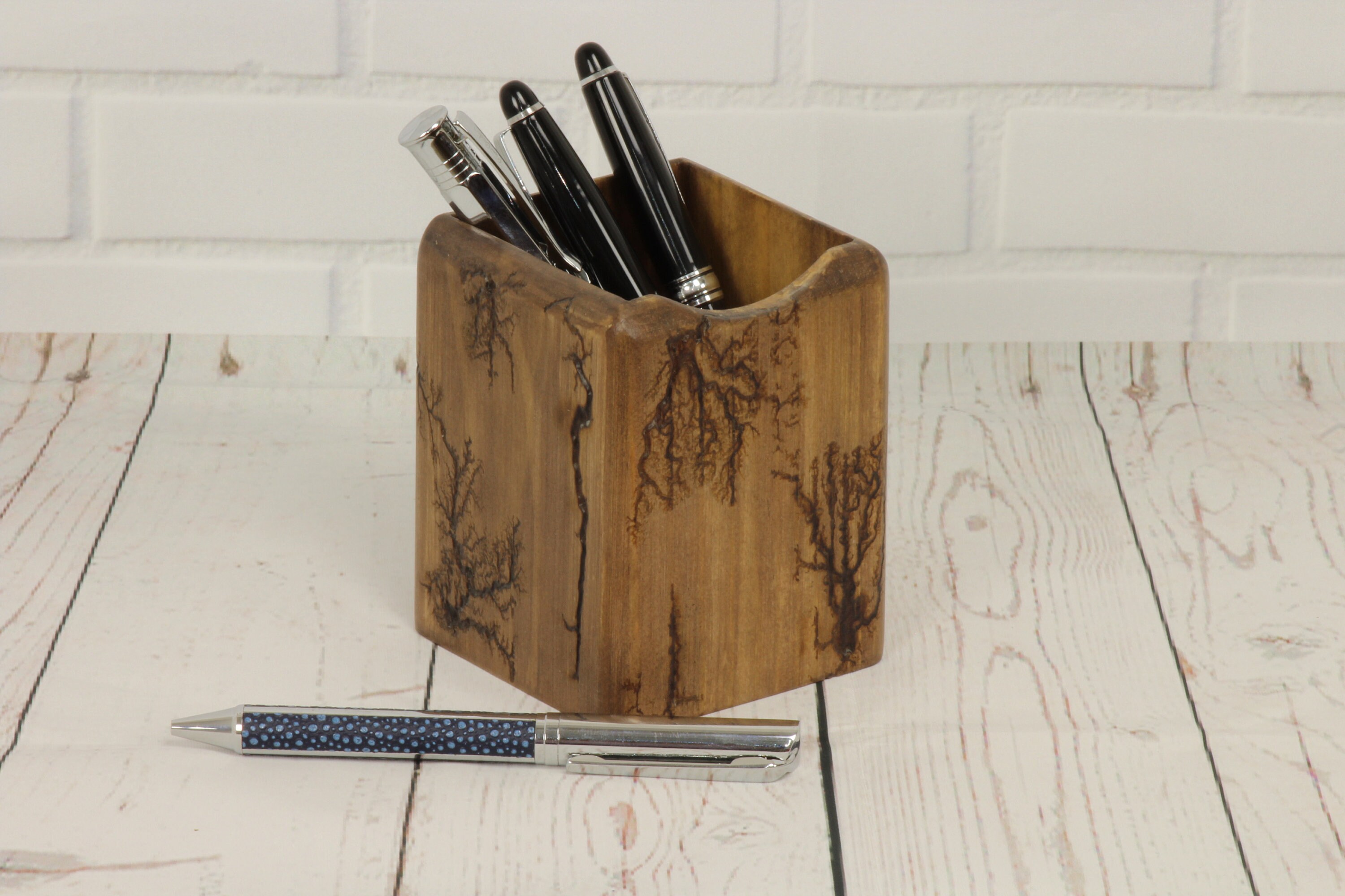 Rustic Pencil Cup Desk Organizer Pen Holder Wood Rustic Pencil Cup Desk Organizer Pen Holder Wood Wooden Storage Office Organization