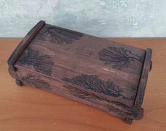Lichtenberg Wood Watch Box: Handmade Rustic Jewelry Storage
