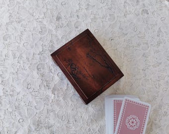 Lichtenberg Figure Playing Card Box: Personalized Poker Gift