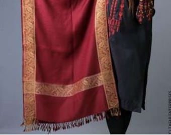 maroon 4 border shawl