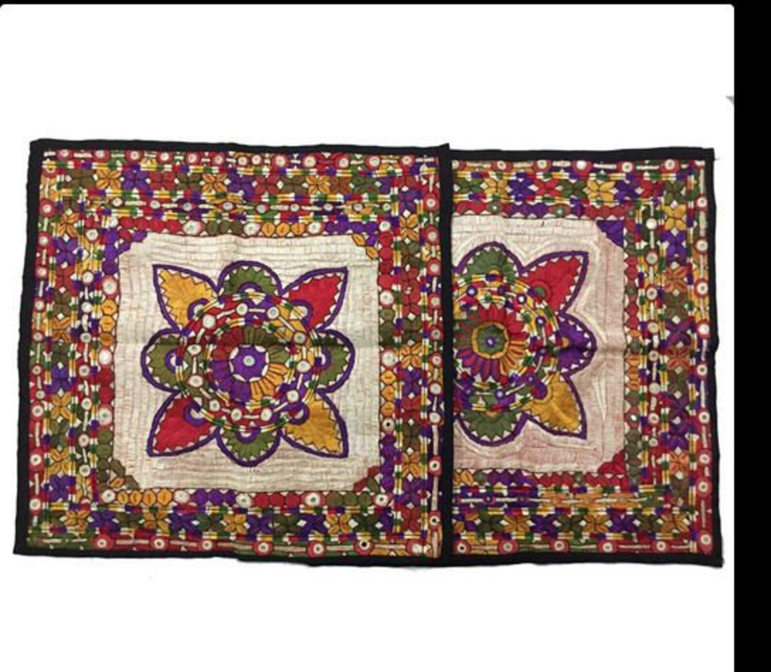 Floor Cushion Covers Hand Embroidered Hand Embroidery Floor Etsy