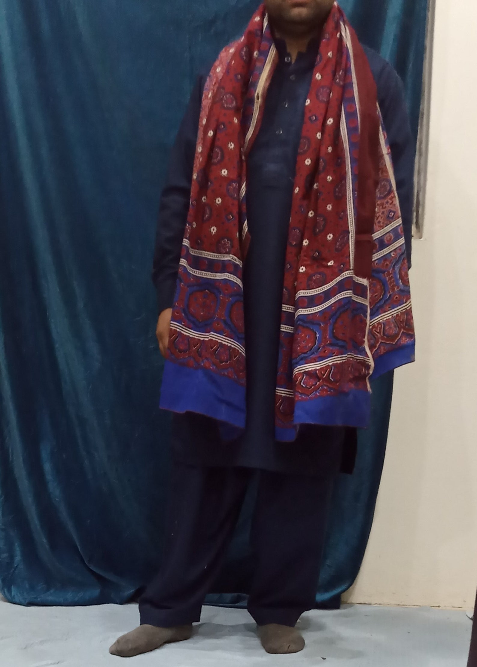 ajrak shawl men