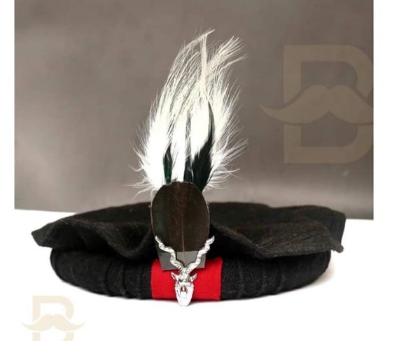 Markhor Badge With Crown Feather Pakol 
