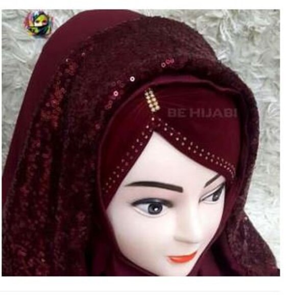 Buy Shine Bridal Mehrun Chiffon Scarf With Cap Niqab and Hijab Online in  India - Etsy