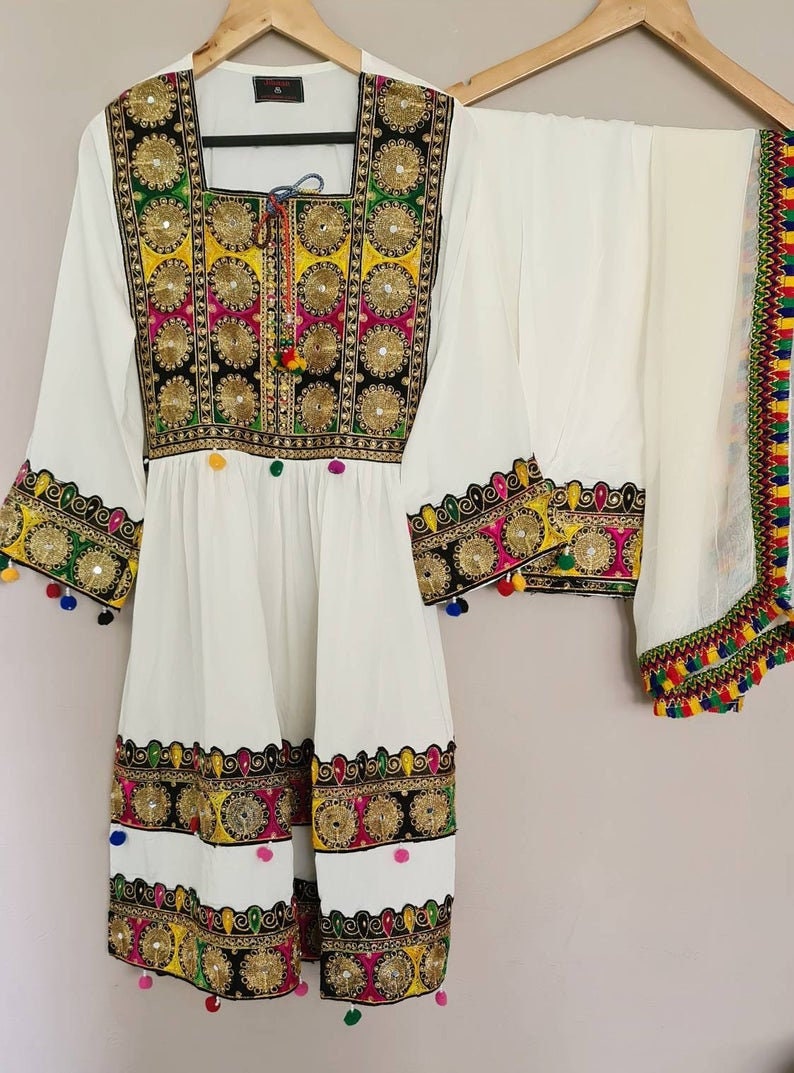 Eid Dress Afghan dress multi color Dress handmade traditional | Etsy