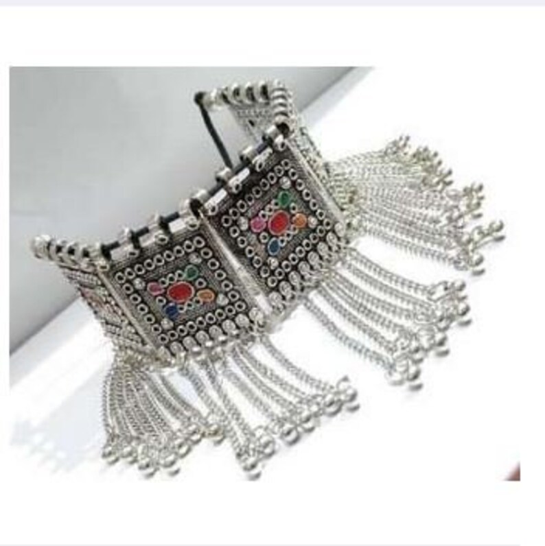 Afghan tribal kuchi necklace Traditional Choker Necklace Handmade Multi Theme