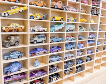 60 slots Matchbox & Hotwheel Display  Storage Unit- SolidPine