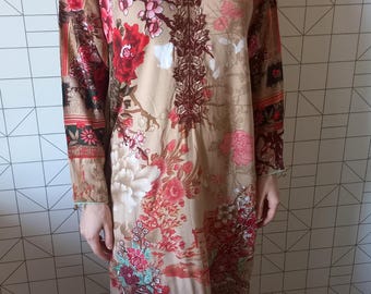 Geborduurde tuniekjurk: Japanse sakurabloemen, maat S