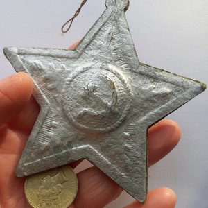 Vintage / Adornos navideños / Estrella / Cartón / Colgante / Sin restaurar / Usado