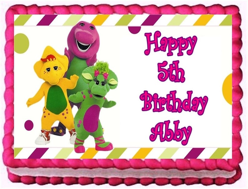 Party Supplies Barney And Friends Edible Cake Topper Birthday