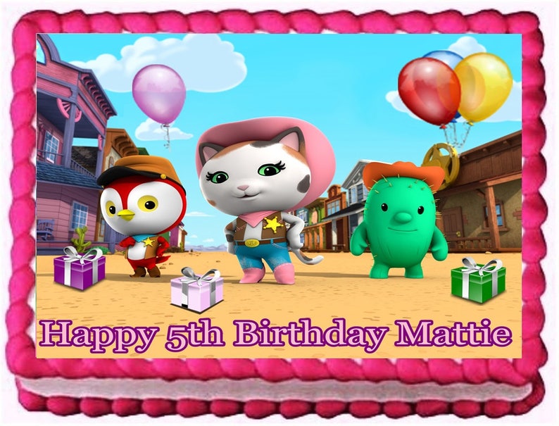 Sheriff Callie Edible Cake Topper Birthday Decoration Etsy