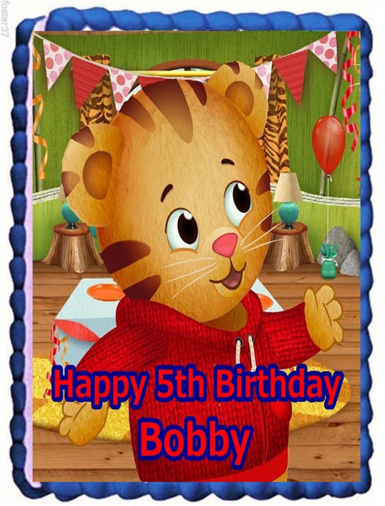 Tortenfiguren Daniel Tiger Edible Cake Topper Birthday Decorations