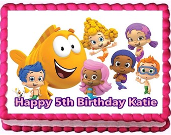 Bubble Guppies Edible Cake Topper Birthday Decoration