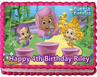 Bubble Guppies Edible Cake Topper Birthday Decoration