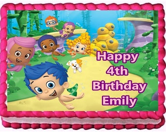 Bubble Guppies Edible Cake Topper Birthday Decoration