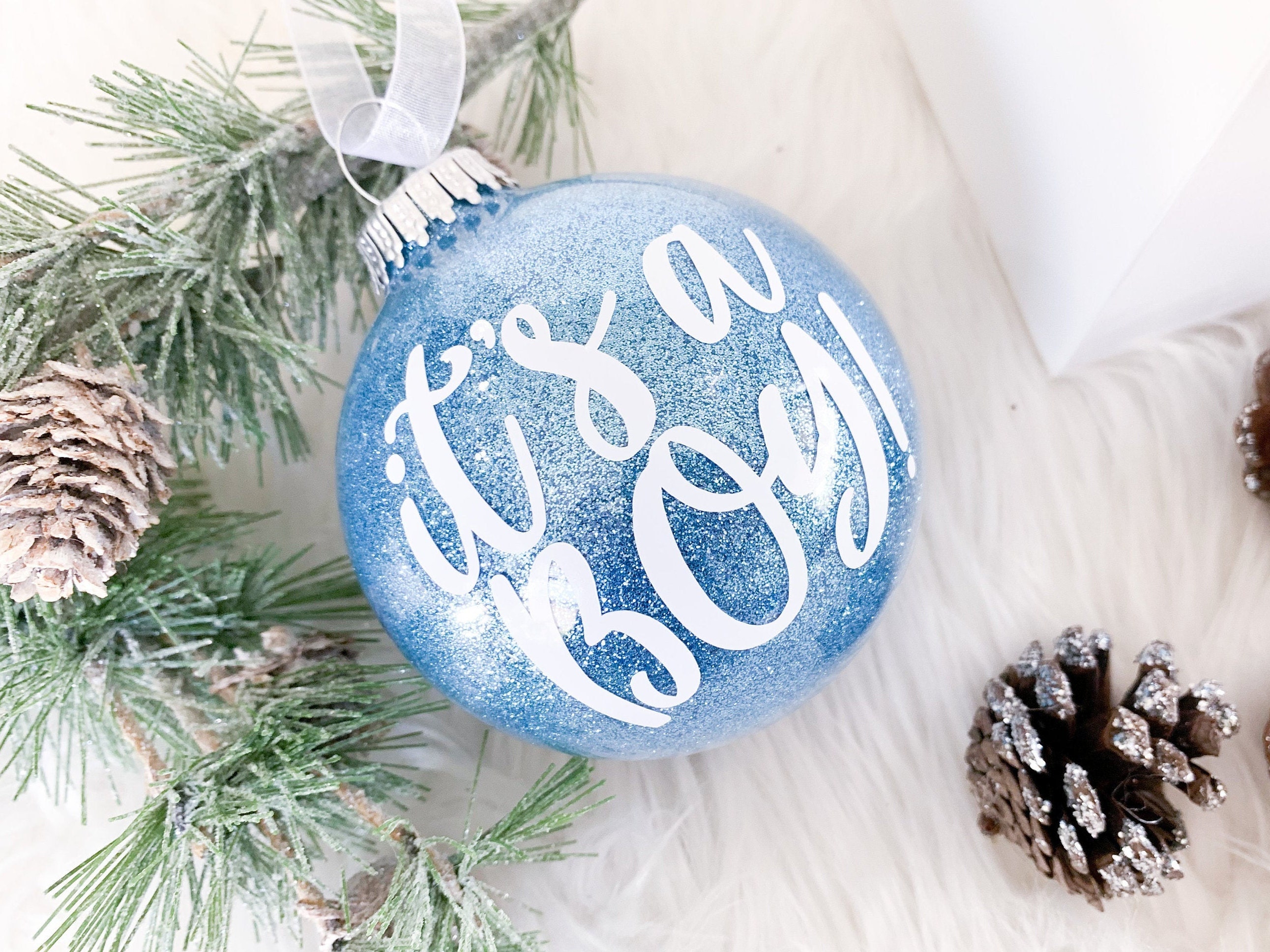 Gender Reveal Christmas Ornaments 