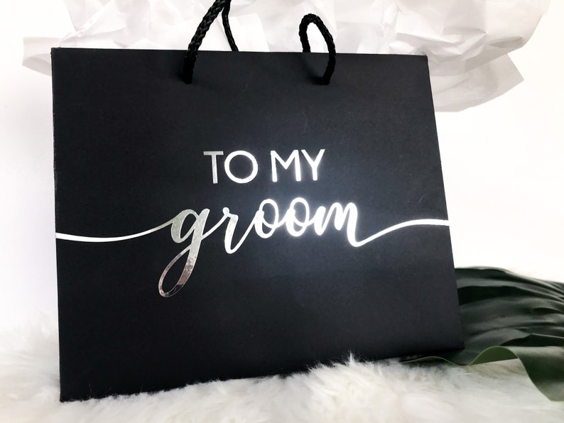 To My Groom on Our Wedding Day Gift Bag Wedding Gift Bags Etsy