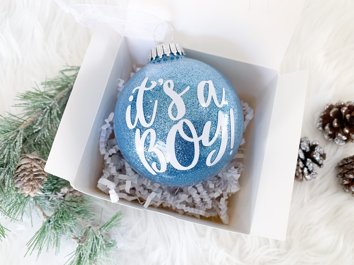 Gender Reveal Christmas Ornaments 