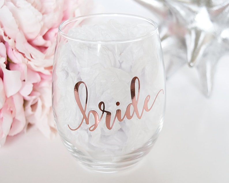Bride Wine Glass Engagement gift for Bride to be Gift Future Etsy