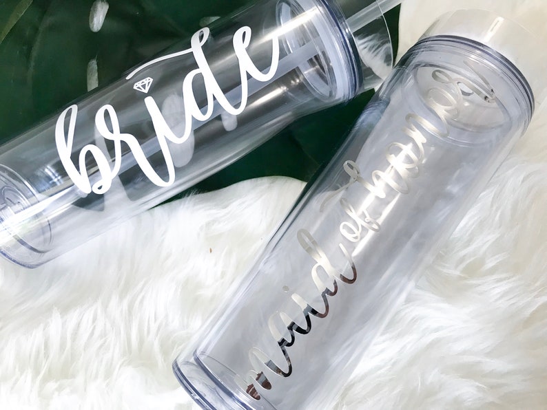 Maid of Honor Tumbler Bridal Party Cups Matron of honor Etsy