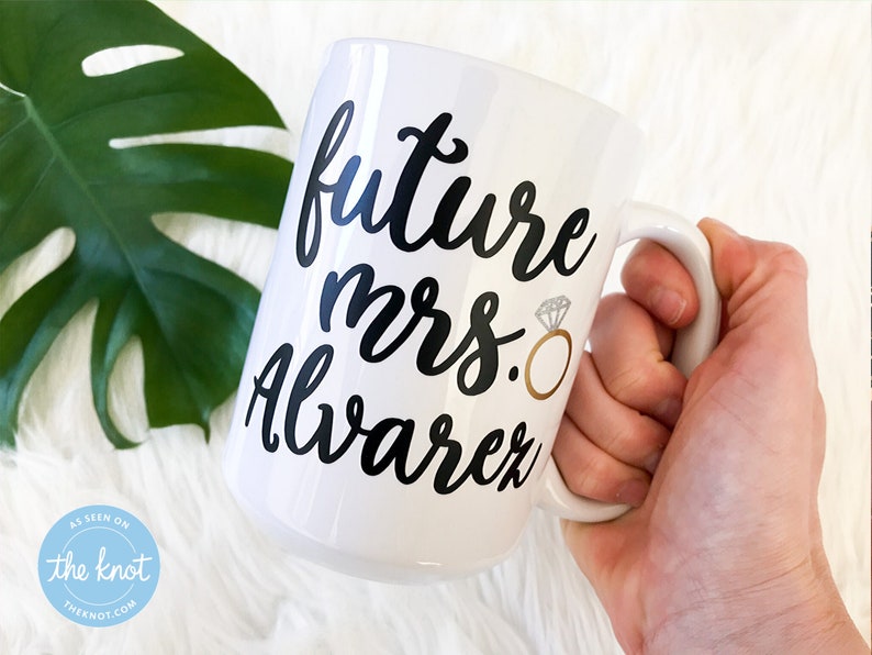 The mug is a well-personalized gift for the bride-to-be