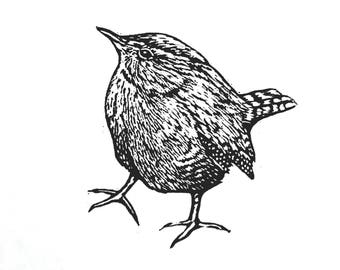Little Wren Lino Print