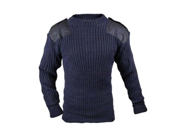Original British Army Jumper Wool Pullover Winter Warm Sweater Military Vintage Used Issued RAF Royal Air Force Navy Blue Collection Etsy