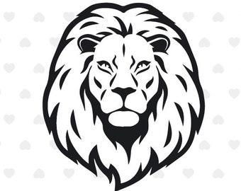 Download Lion face svg file | Etsy