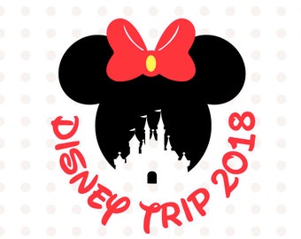 Disney trip 2018 SVG Disney Family Vacation 2018, Minnie Mouse SVG Instant Download Minnie Mouse Head Vector Clipart Minnie Mouse Cut File