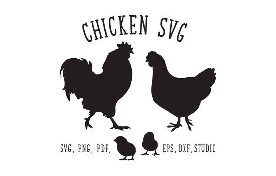 Download Chicken SVG Cut File SVG cut file rooster hen dxf Cricut ...