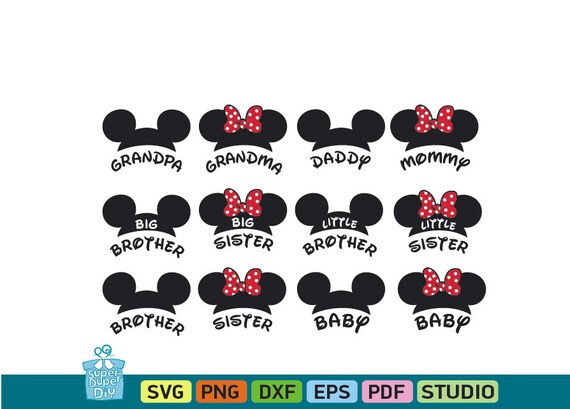 Download Disney Family SVG Family Mickey Mouse SVG Files Mouse Ears | Etsy