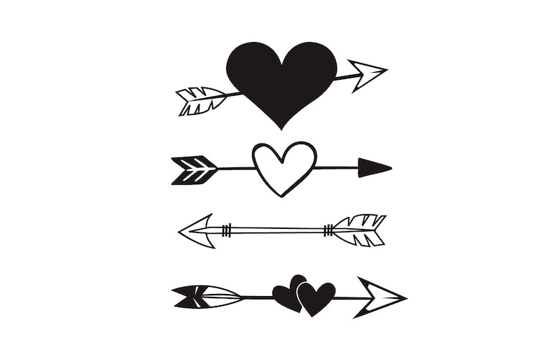 Download Heart Arrow SVG Arrow Tribal Boho heart SVG Wall Decor heart | Etsy