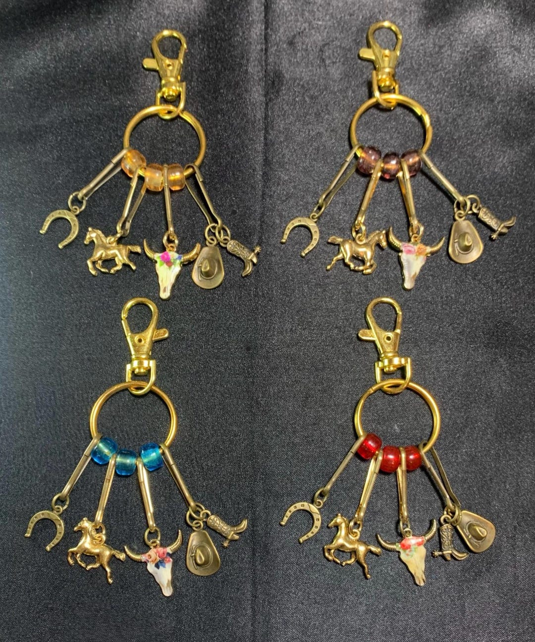 Cowboy Key Rings Western Keyring, Cowboy Key Ring, Horse Keychain, Southwestern Key ...