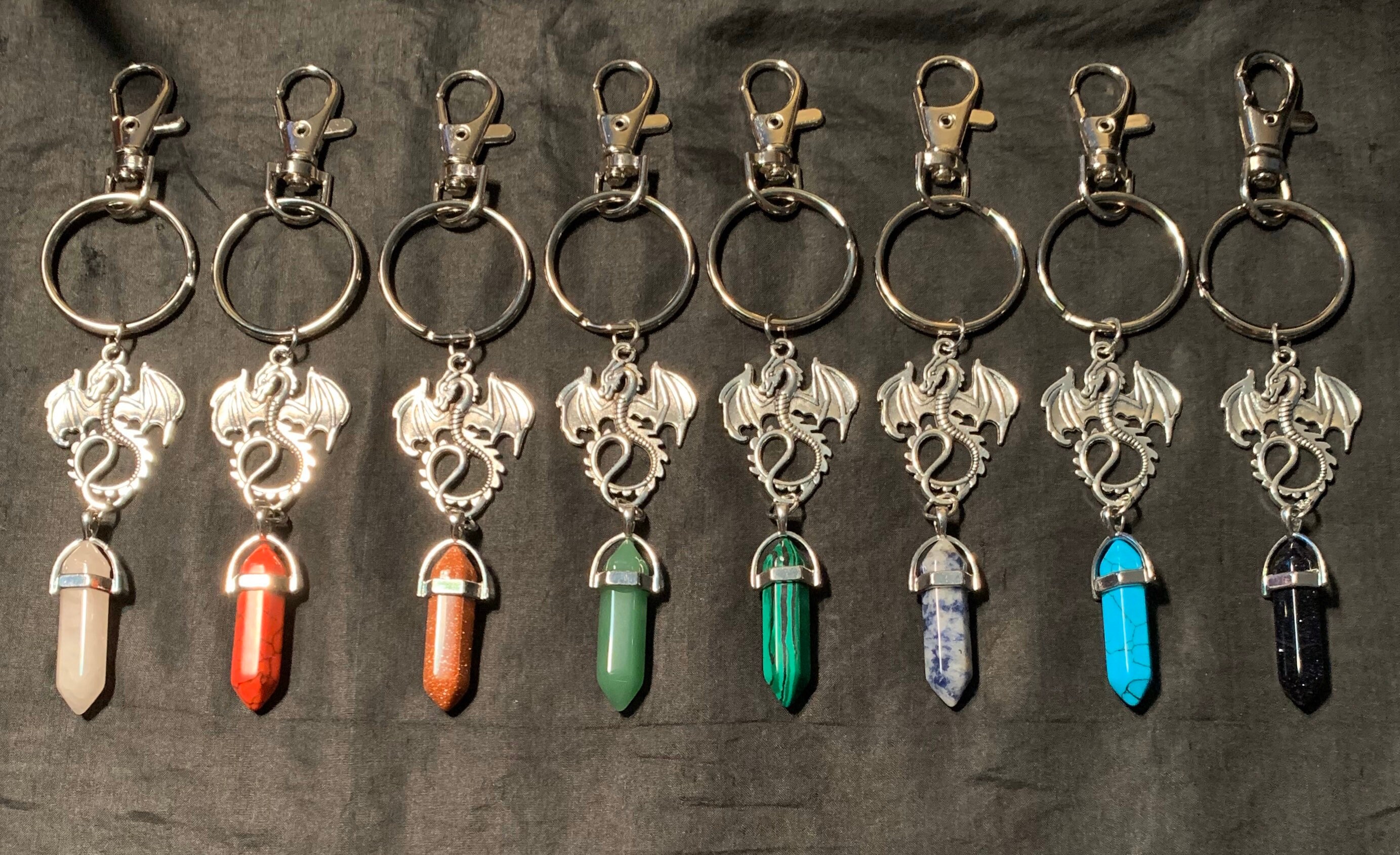 Dragon crystal keyring dragon keyring dragon charm keyring Etsy