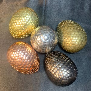 Thumbtack dragon egg, Metallic, 3” Bronze, 3” Golden, 3” Silver, 3” rose gold, 3” black metallic, dragon lovers gift, adopt a dragon egg