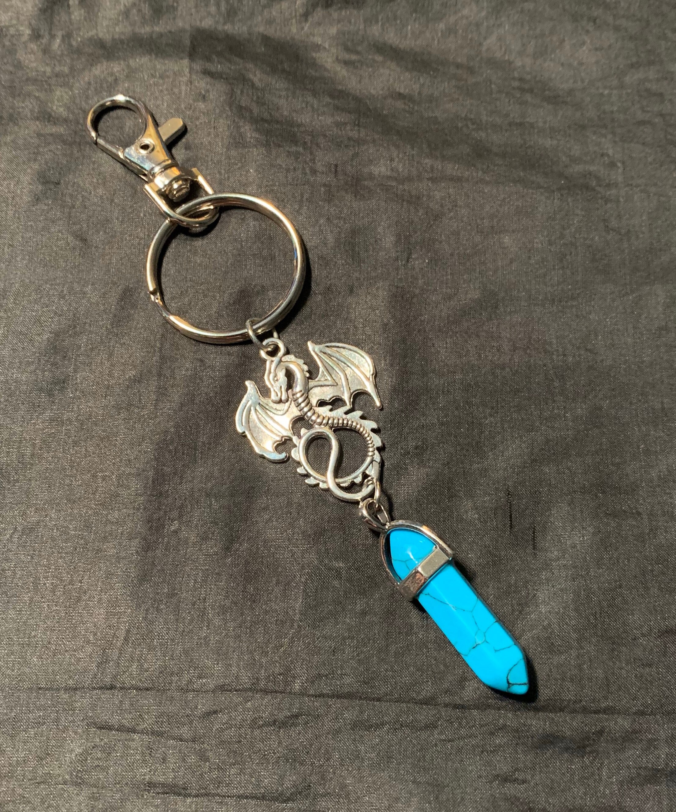 Dragon crystal keyring dragon keyring dragon charm keyring Etsy