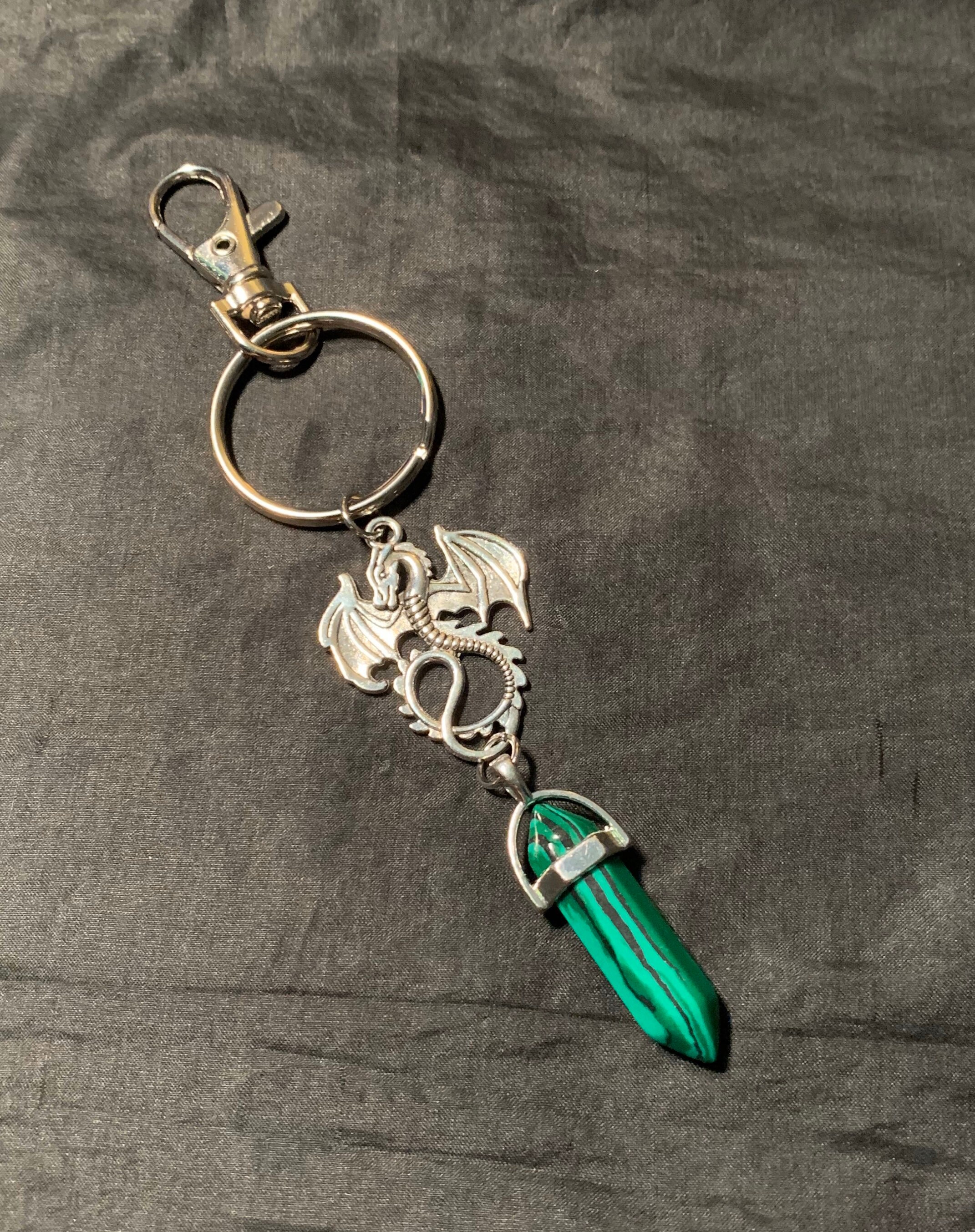 Dragon crystal keyring dragon keyring dragon charm keyring Etsy