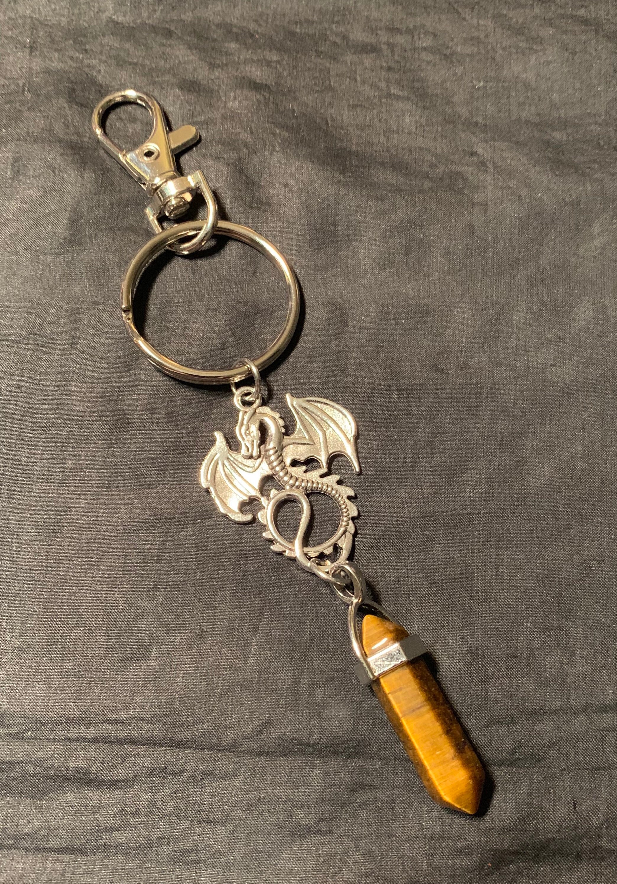 Dragon crystal keyring dragon keyring dragon charm keyring Etsy