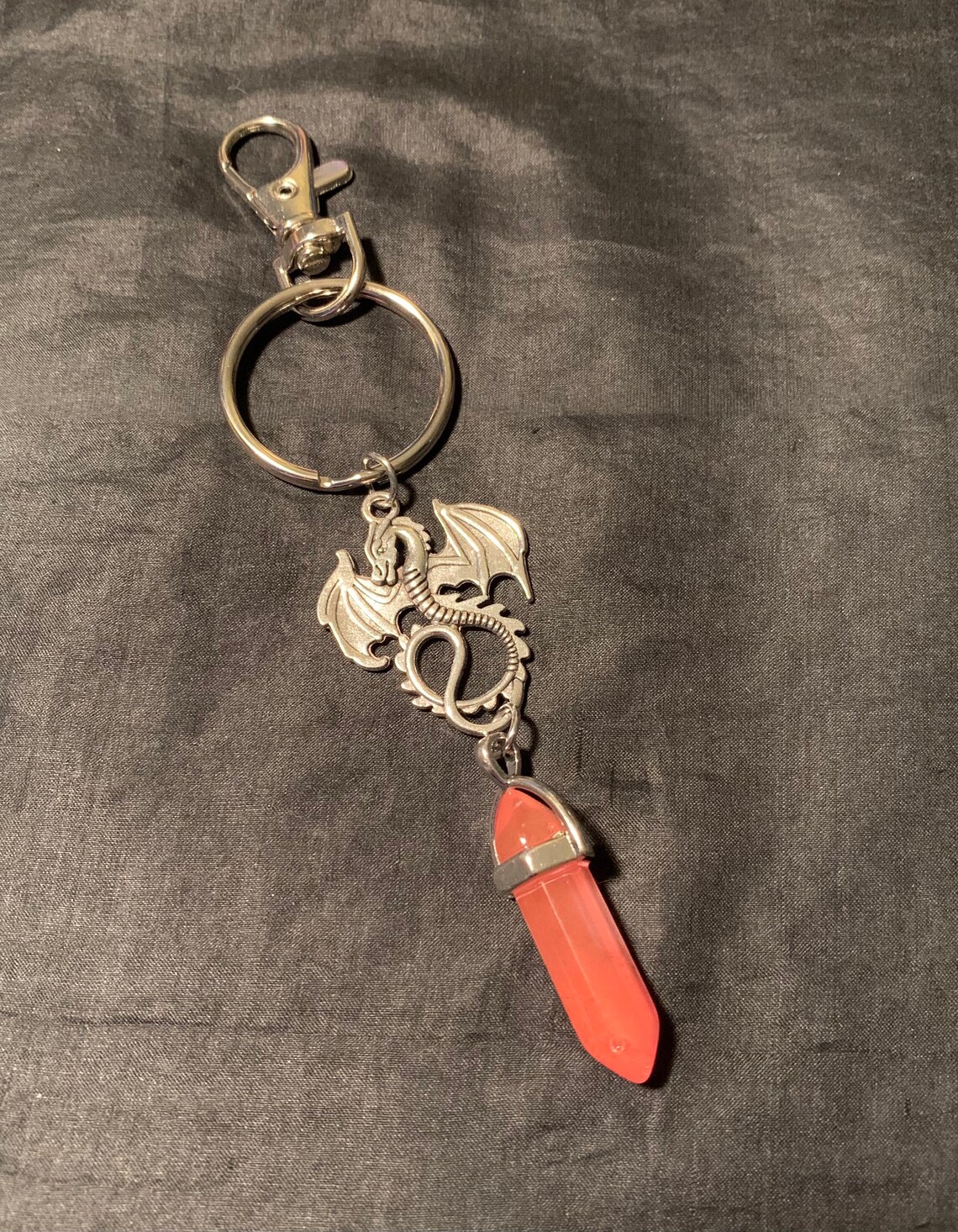 Dragon crystal keyring dragon keyring dragon charm keyring Etsy