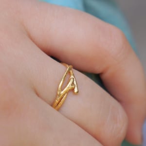 Dainty Everyday Twig ring.Real jasmine plant, on sterling silver 925 .Jasmine brings a message of innocence and purity