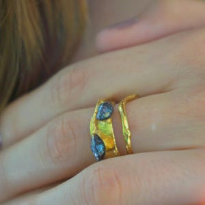 Solid Gold Ring at 18k,14k,9k. Olive Branch, Leaf and Fruits Ring. White-Yellow or Rose Solid Gold.