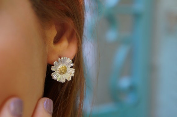 Boucles D'oreilles Femme Marguerite - Pendantes Fleurs Acrylique, Style été Et Quotidien