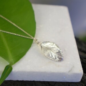 Pressed Rose plant Leaf necklace Necklaces for Women, in sterling silver by Mother Nature image 4