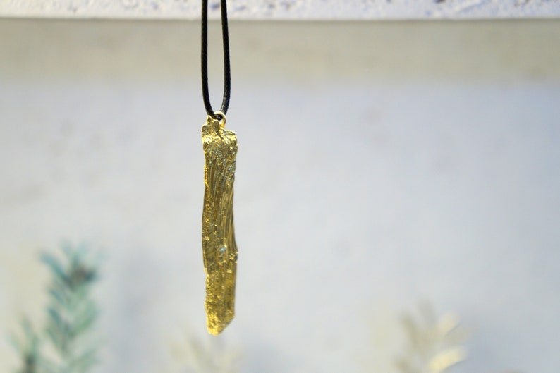 Natural Pendant Big Pendant Rope Necklace Bitter Orange Pendant Leaf Pendant Adjustable Necklace Everyday Necklace Long Necklace
